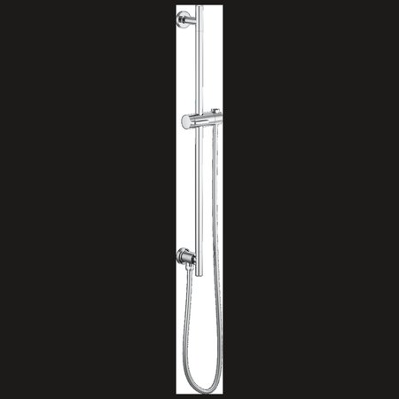 BRIZO Universal Showering: Linear Round Slide Bar With Hose 74792-PC